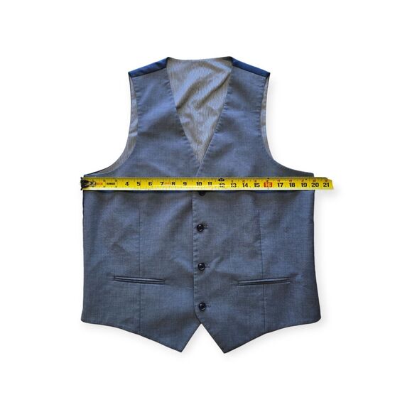 Alfani Slim Fit Tuxedo Suit Vest Mens Medium Blue - Picture 3 of 6